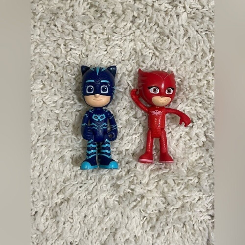 PJ Masks Catboy & Owlette Action Figures Lot 2 Toys 3” Hasbro Just Play